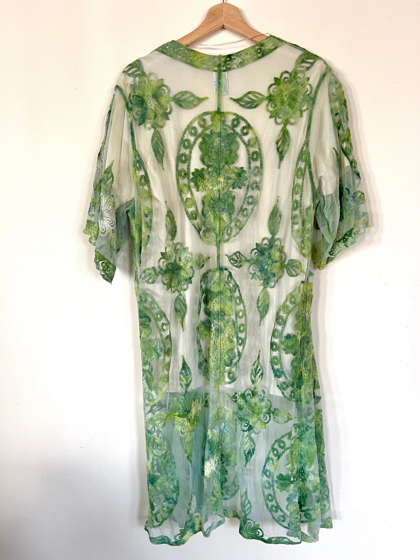 Sm-Med Green in the Forrest Lace Duster