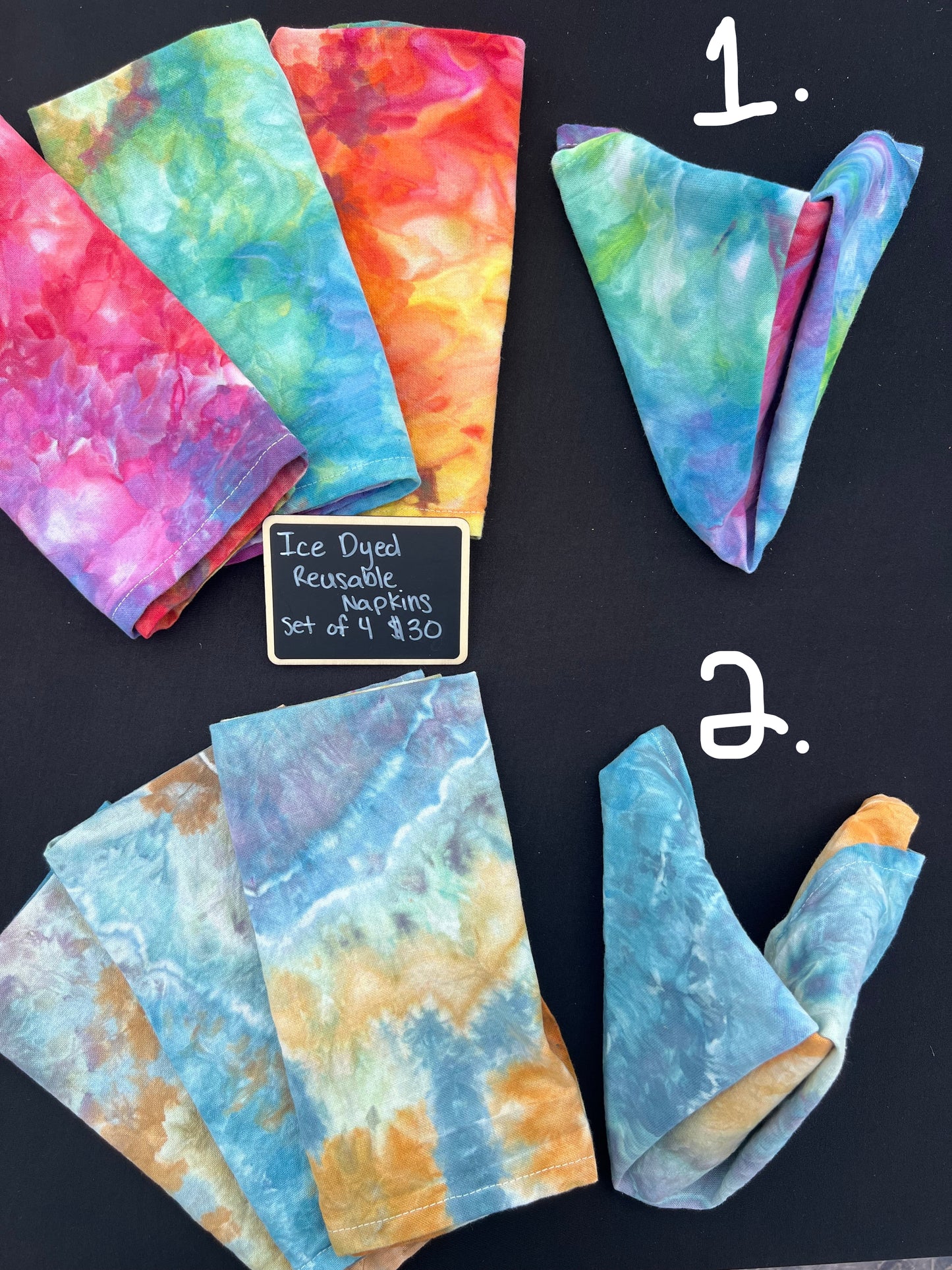 Ice Dyed Reusable Napkins