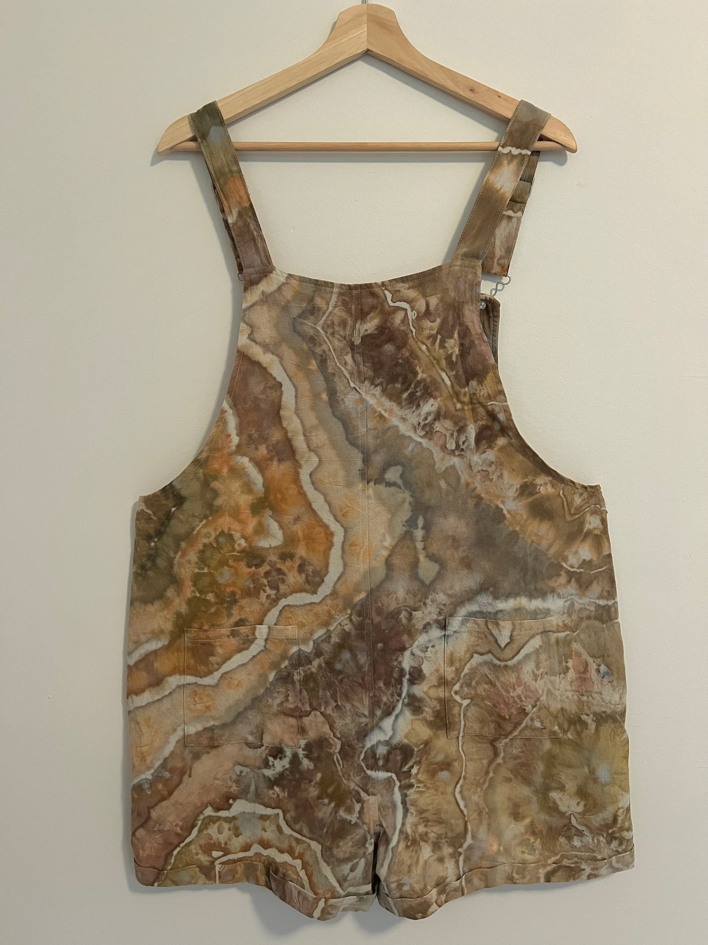 Large - Earth Lover Ice Dyed Short Overalls