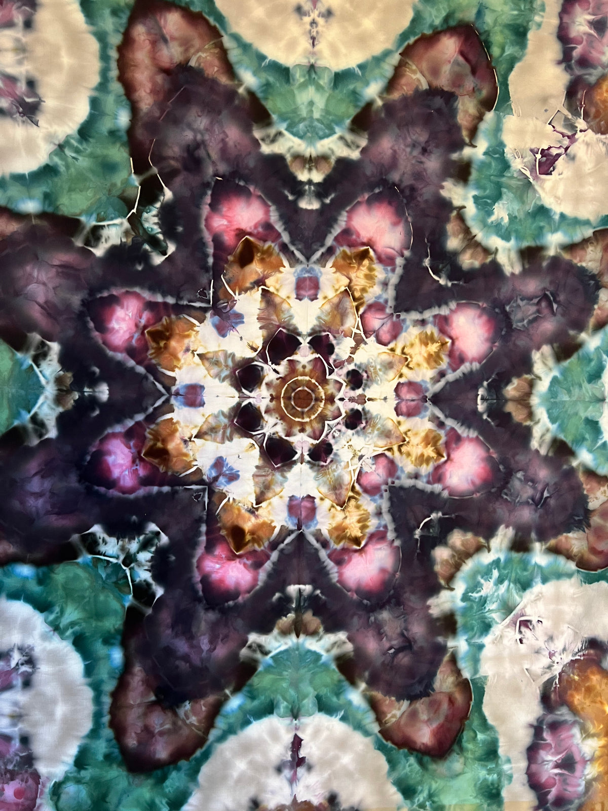 Cosmic Mandala Ice DyedTapestry