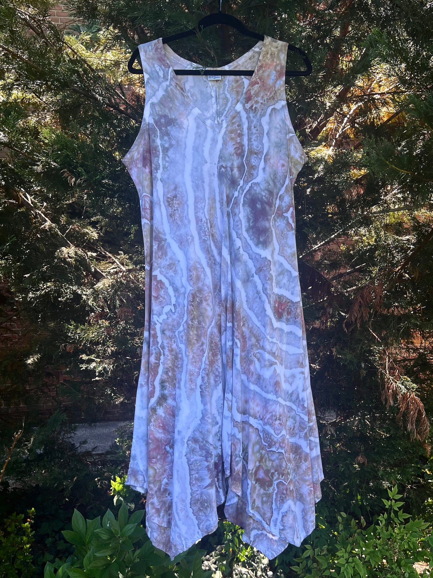 XL-Ice Dyed Flowy Dress