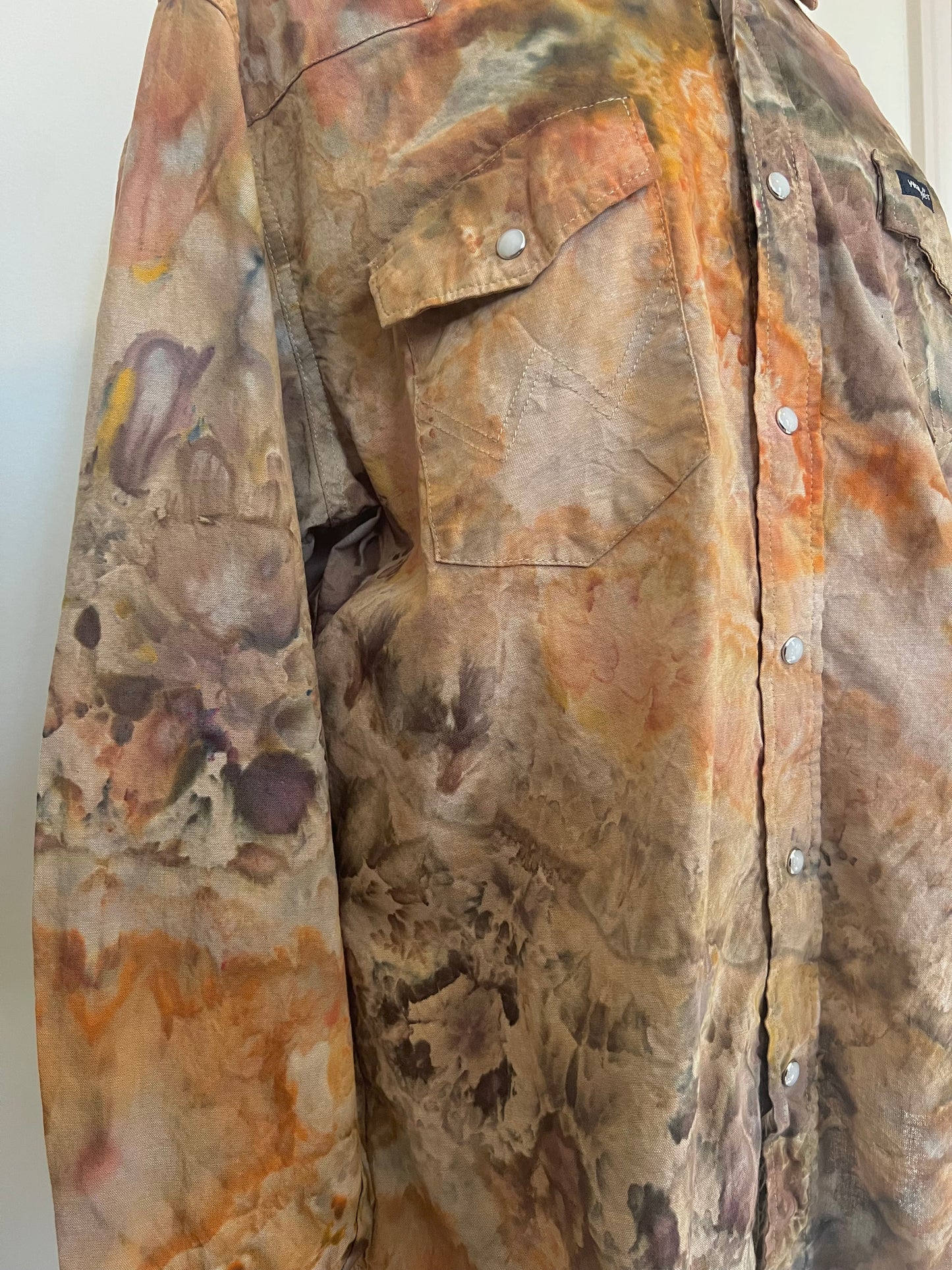 XL-Arizona Agate-Wrangler Pearl Snap