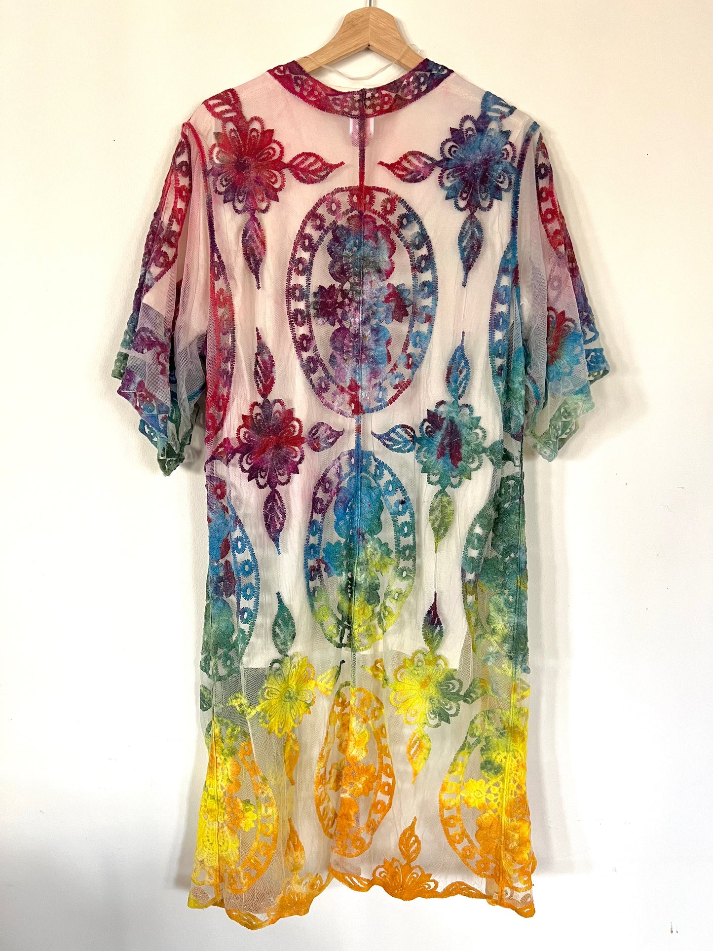 Sm-Med Sunshine Rainbow Lace Duster