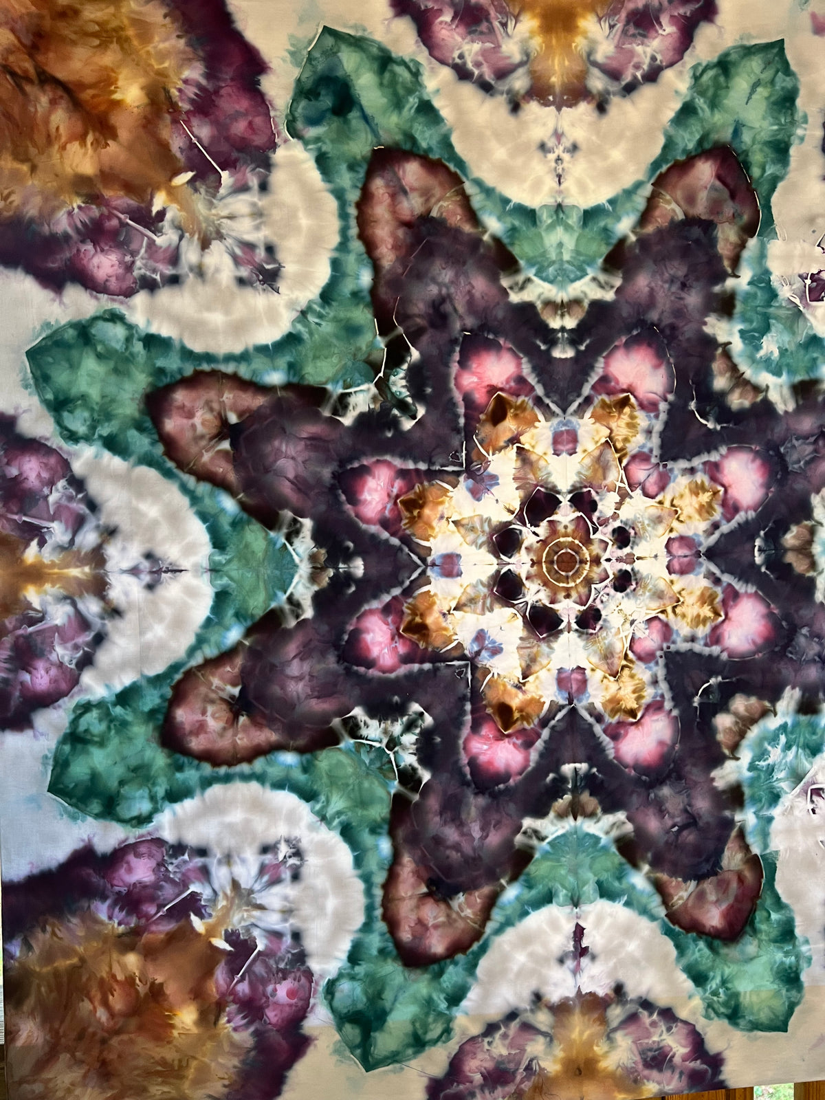 Cosmic Mandala Ice DyedTapestry