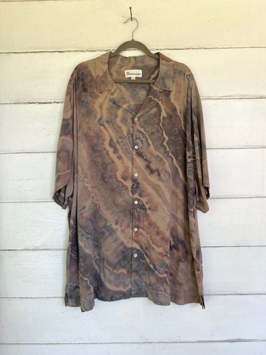 4X-Button Down Summer Shirt