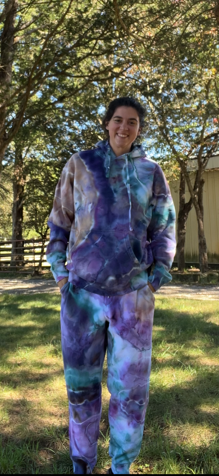 XL - Cosmic Nebula Ice Dyed Hoodie