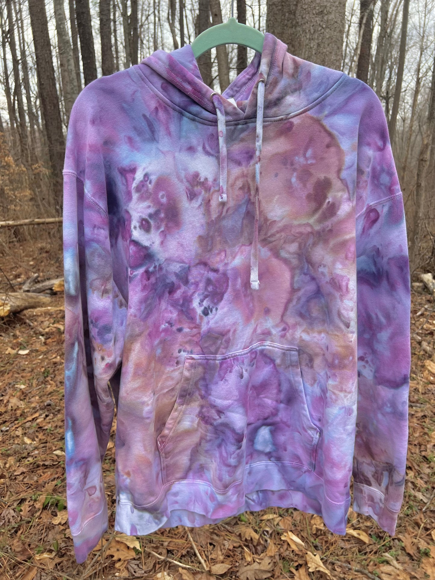 L/XL-Violet Blooms Hoodie