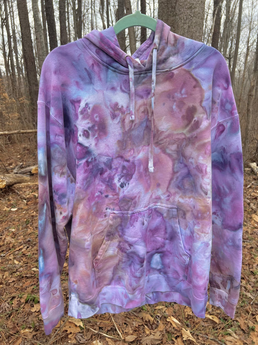 L/XL-Violet Blooms Hoodie