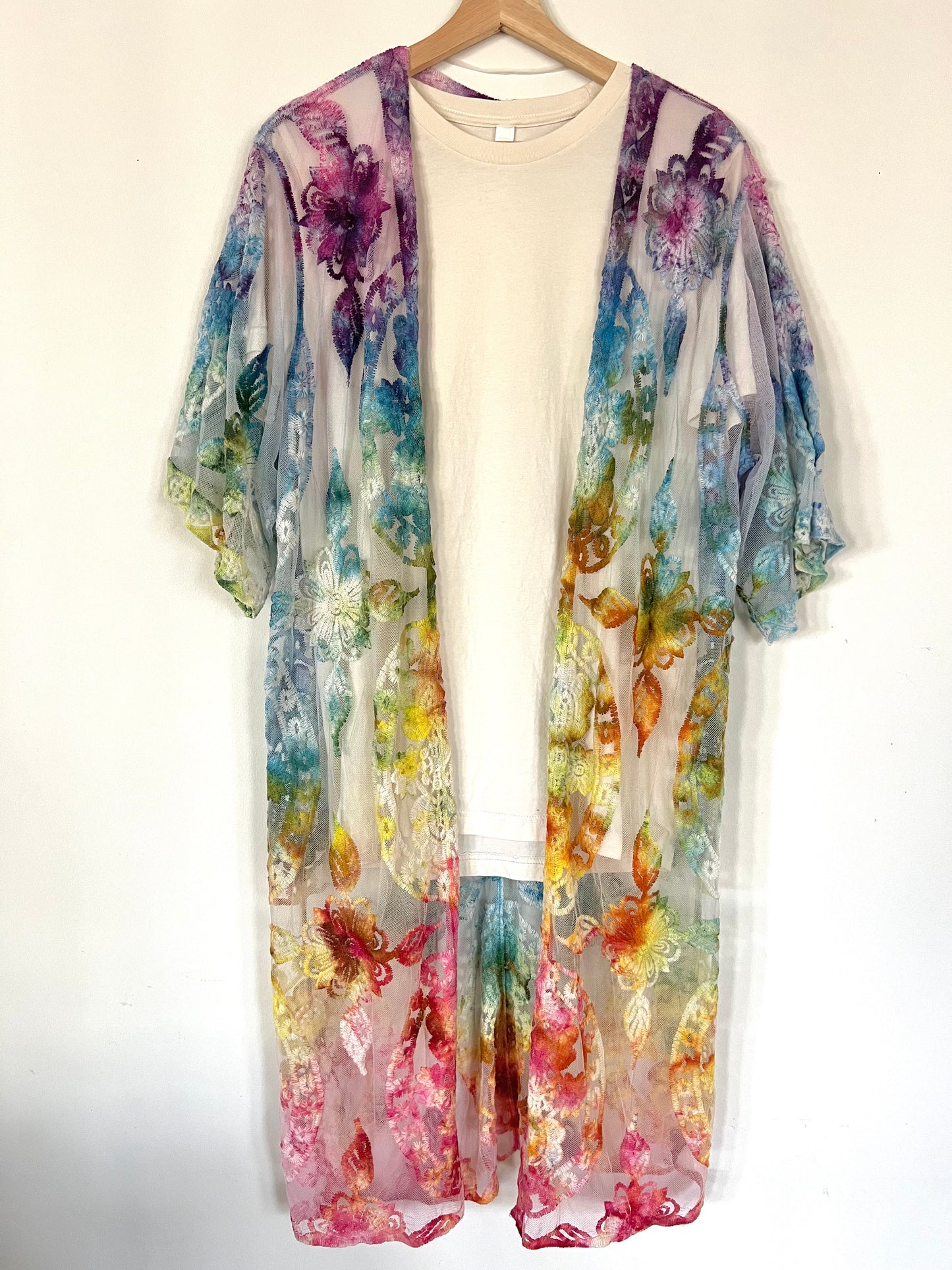 Sm-Med Romantic Rainbow Lace Duster