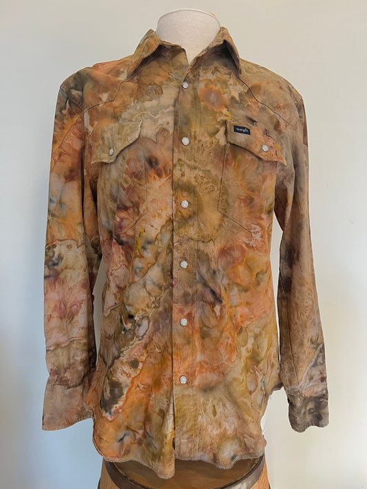 L-Arizona Agate-Wrangler Pearl Snap