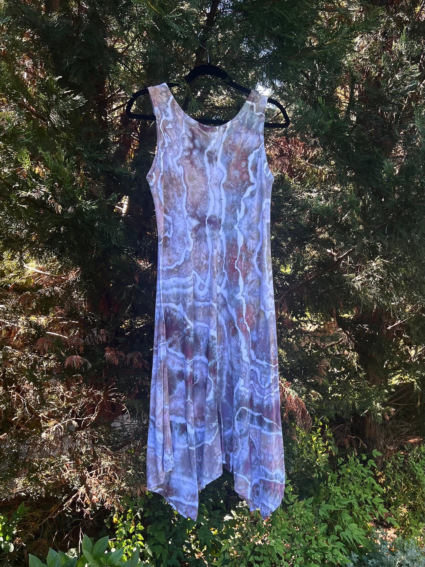 Small-Ice Dyed Flowy Dress