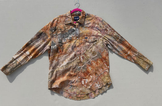 XL Arizona Agate Wrangler Pearl Snap