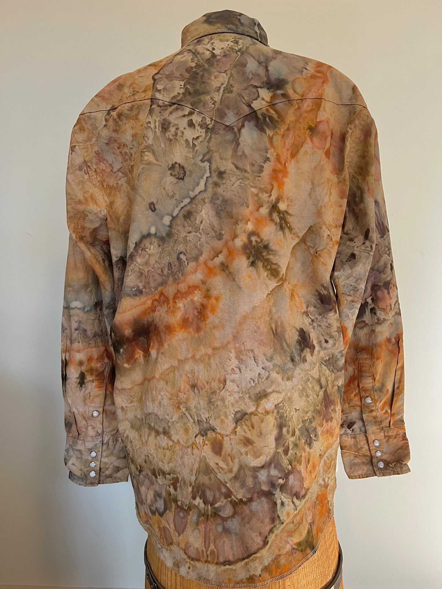 XL-Arizona Agate-Wrangler Pearl Snap