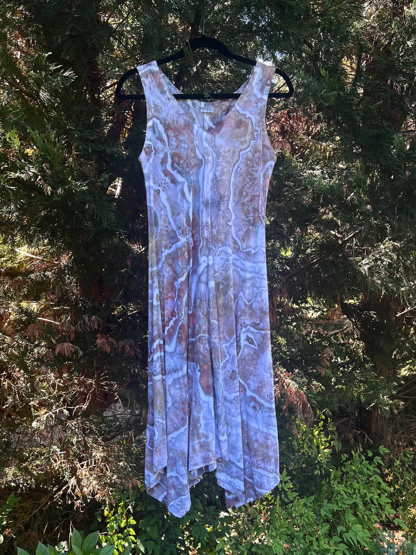 Small-Ice Dyed Flowy Dress