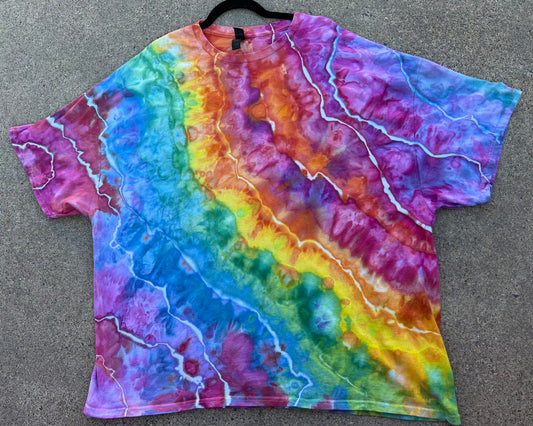 4X - Starburst Rainbow Ice Dyed T-Shirt