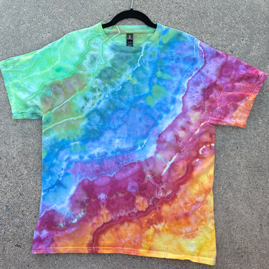 Large - Starburst Rainbow Ice Dyed T-Shirt