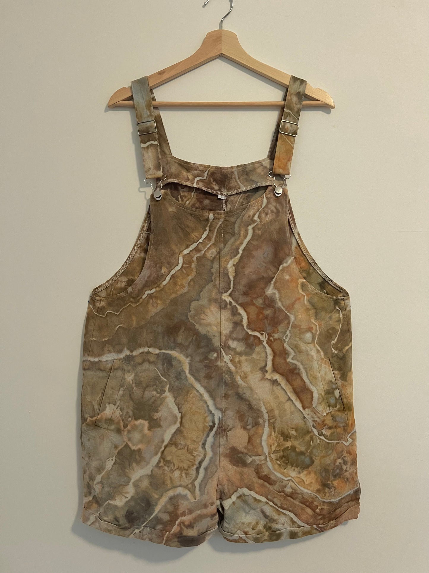 Large - Earth Lover Ice Dyed Short Overalls