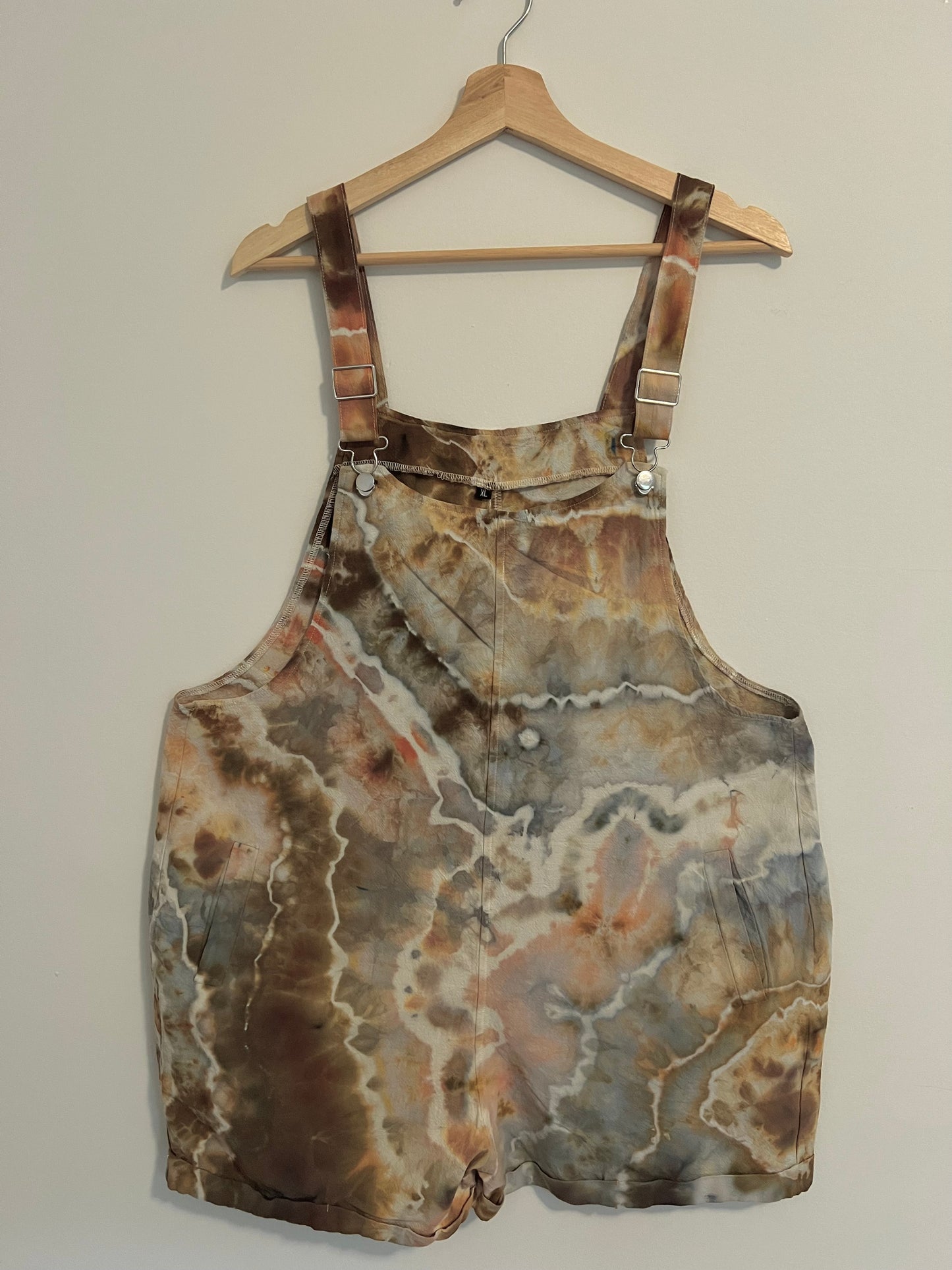 XL - Earth Lover Ice Dyed Short Overalls