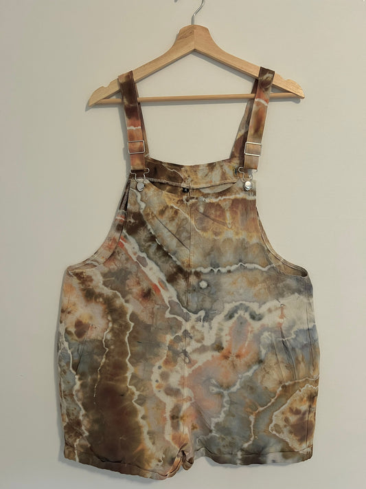 XL - Earth Lover Ice Dyed Short Overalls