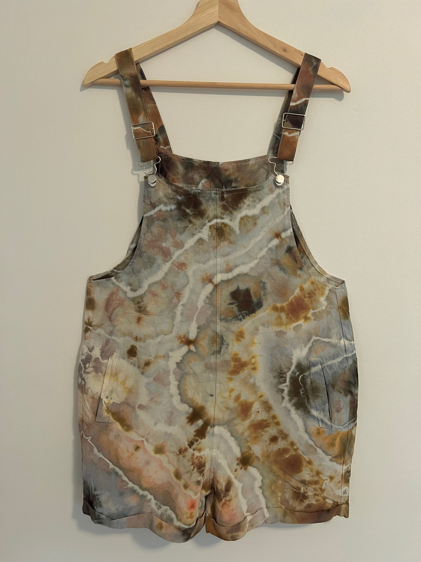 Small - Earth Lover Ice Dyed Short Overalls