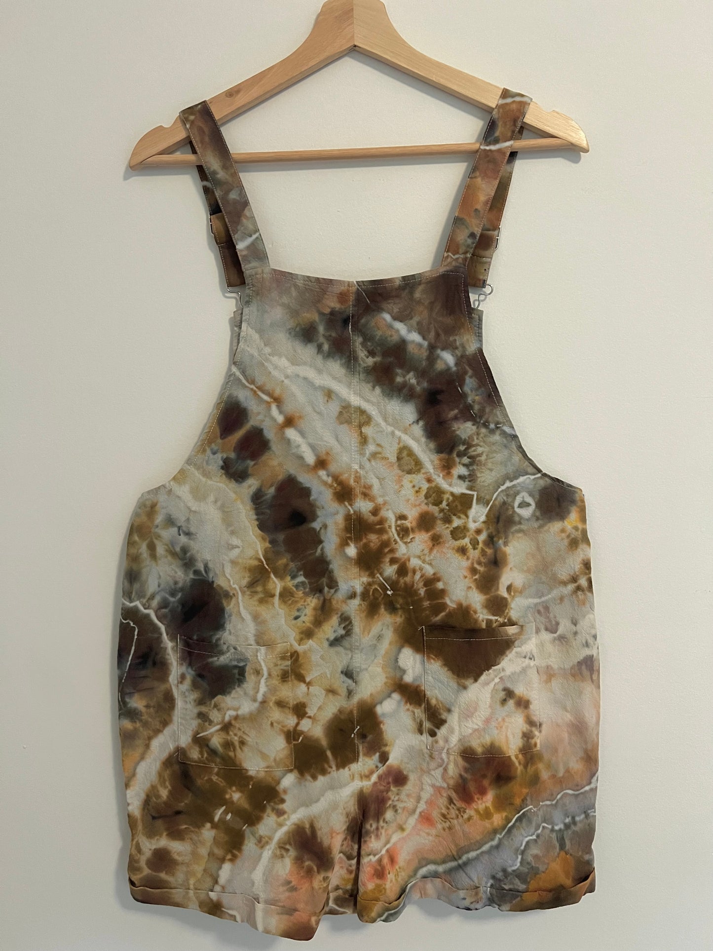 Small - Earth Lover Ice Dyed Short Overalls