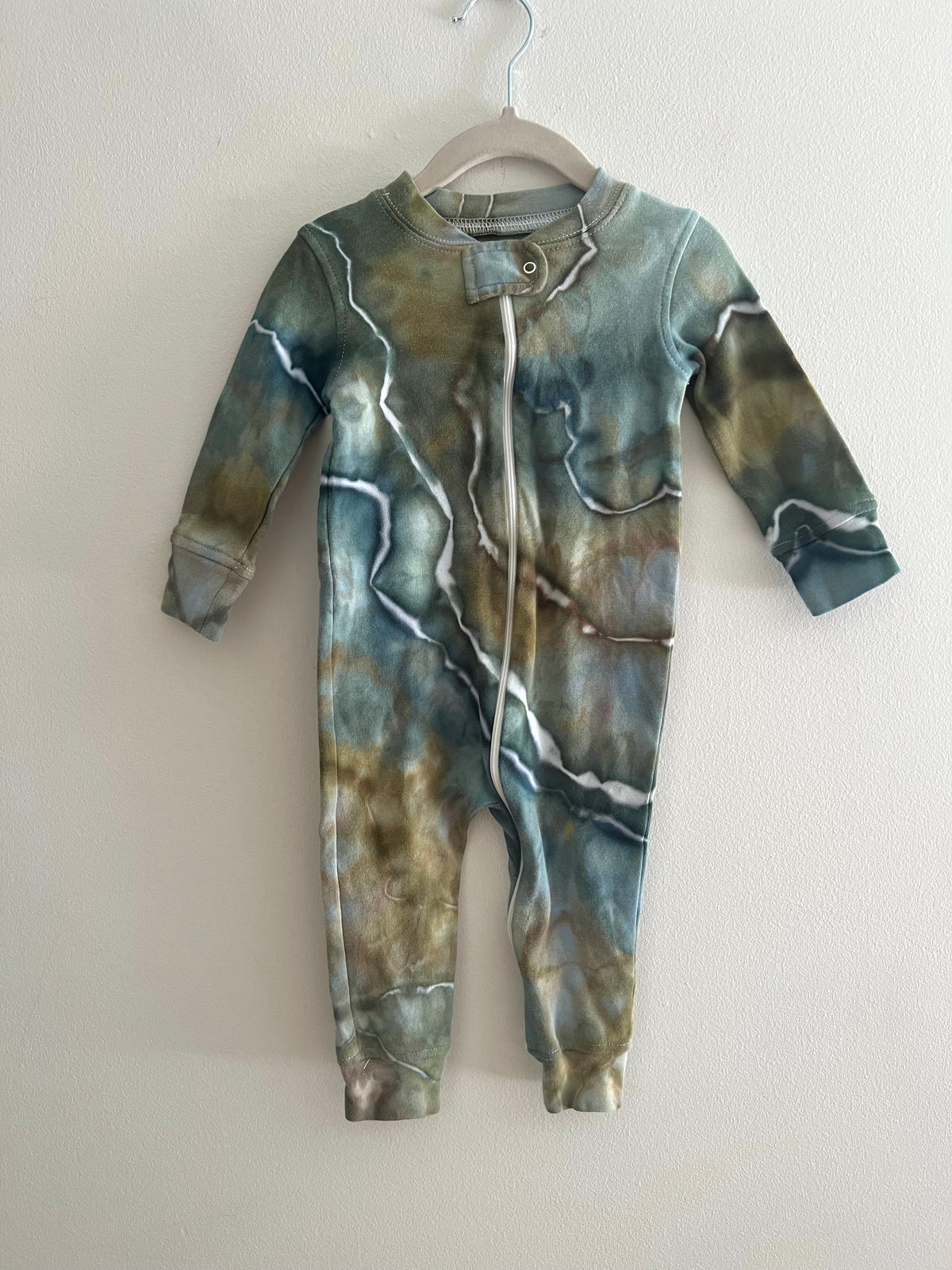 6-12 Month-Green Seas Footless Romper