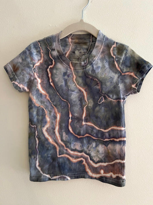 Kids 3T/4T - Electric Blue Ice Dyed T-Shirt
