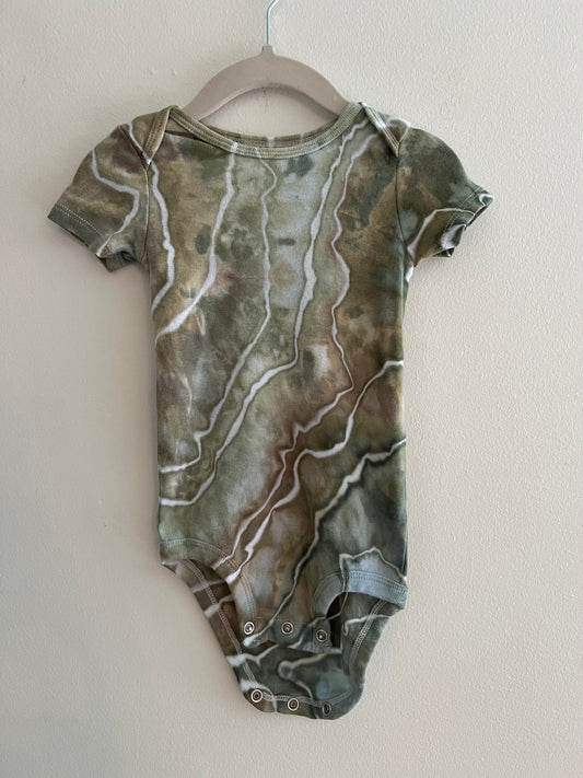 9 Month-Mossy Green Ice Dyed Onesie