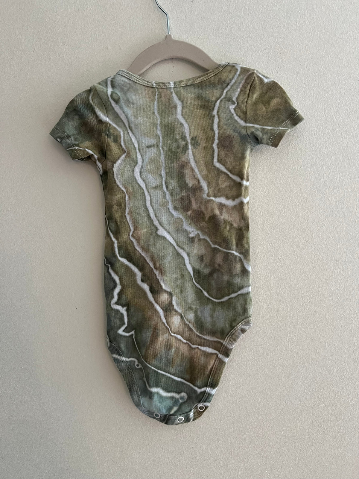 9 Month-Mossy Green Ice Dyed Onesie