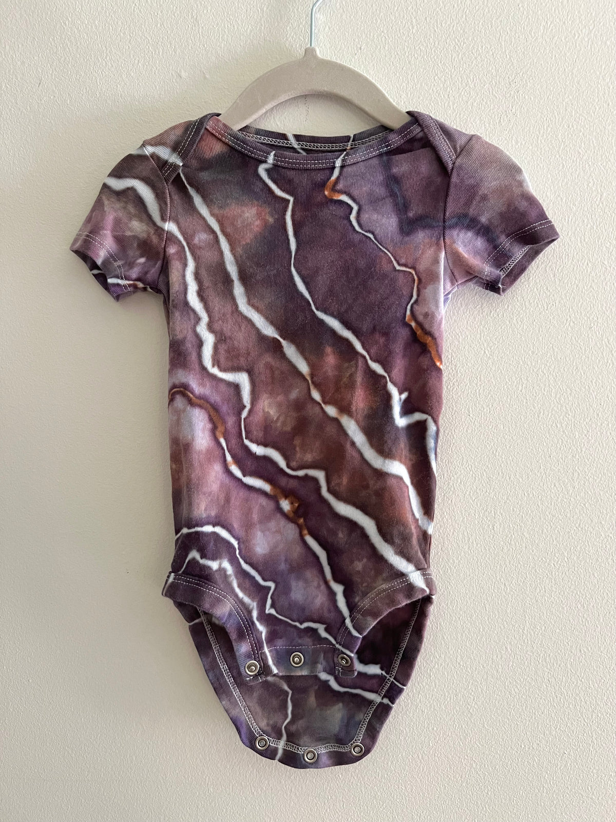 12 Month-Hazy Lavender Ice Dyed Onesie