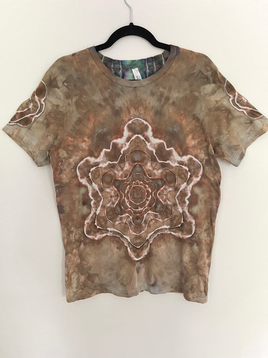 Medium - Earth Mandala Rainbow Spine T-Shirt