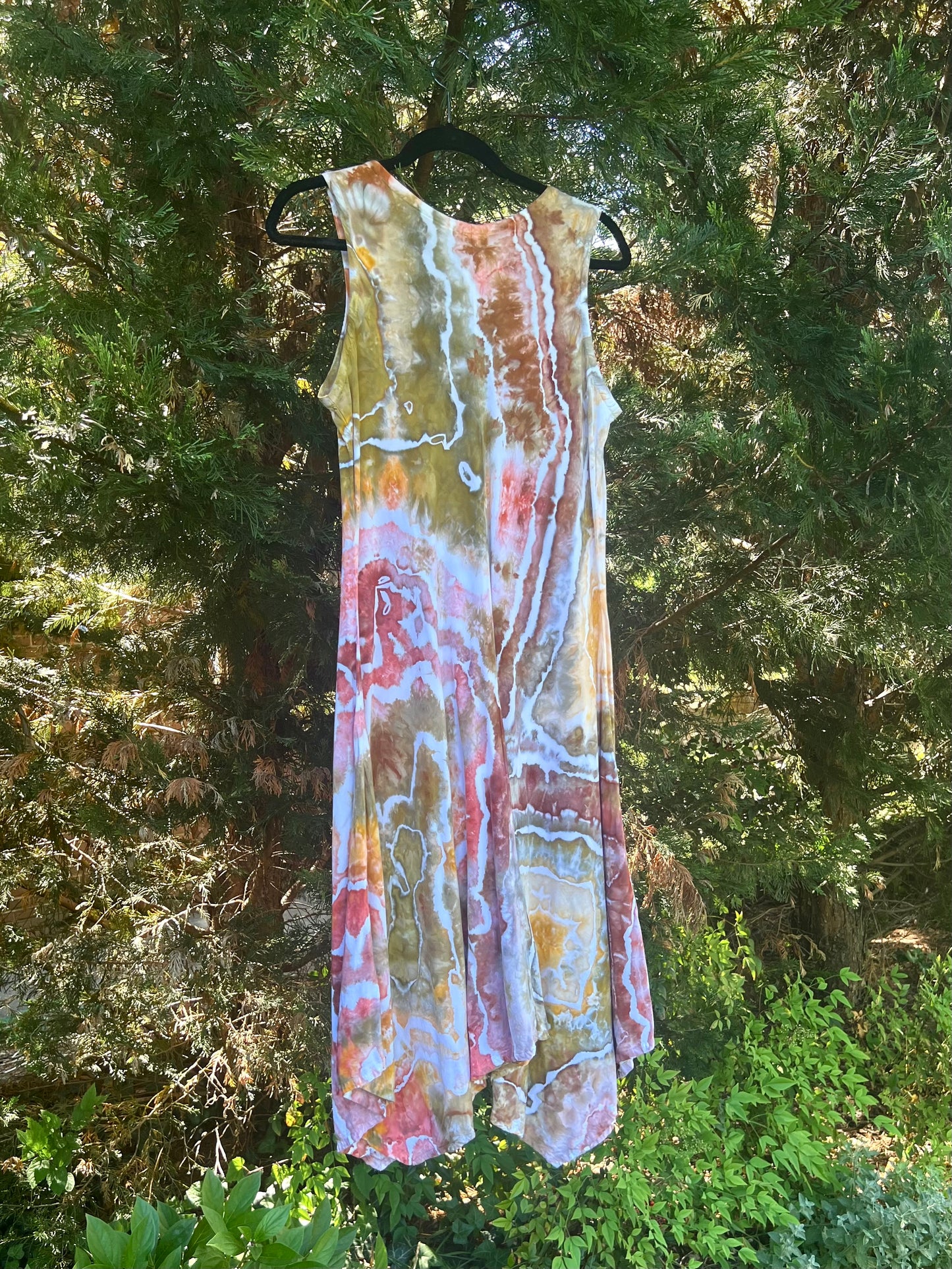Medium-Ice Dye Flowy Dress