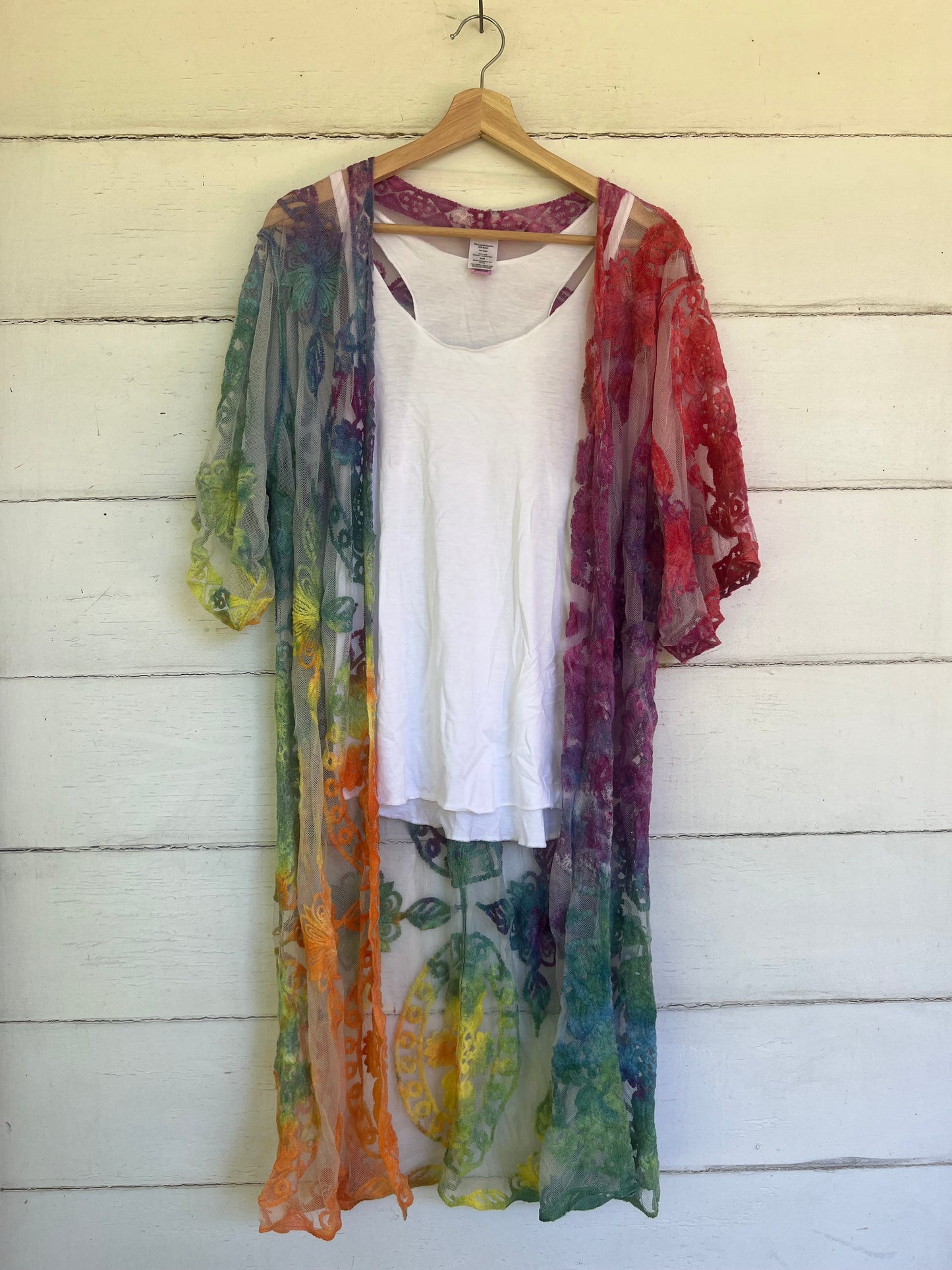 Sm-Med Romantic Rainbow Lace Duster